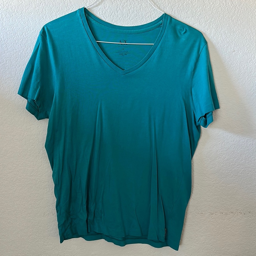 Teal vneck tshirt
